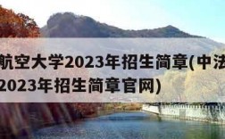 中法航空大学2023年招生简章(中法航空大学2023年招生简章官网)