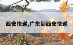 西安快递,广东到西安快递